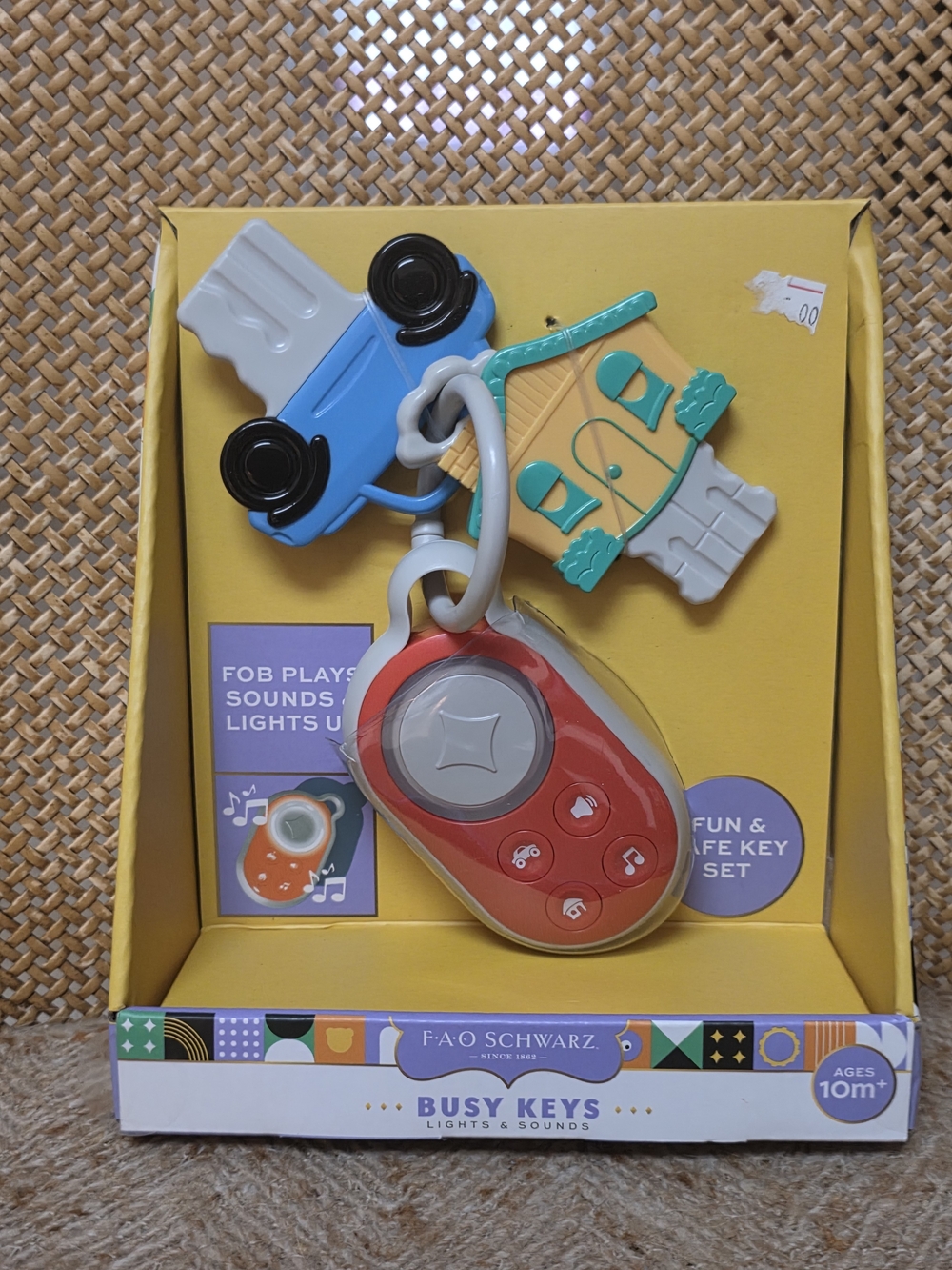 FAO Schwarz Busy Keys Toy Set in Red, Blue, Yellow, Green